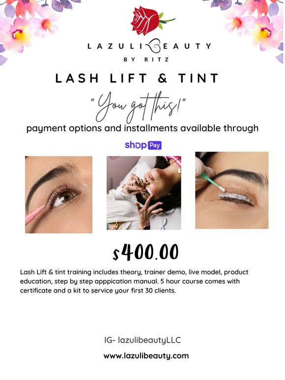 Lash lift & tint training