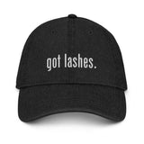 Got lashes.  Denim Hat