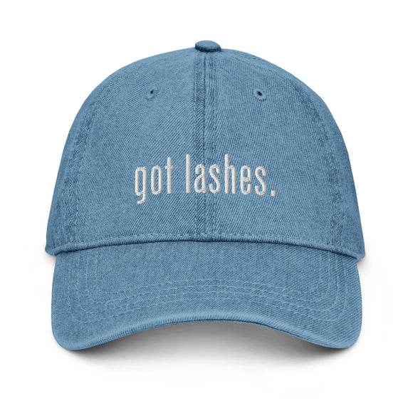 Got lashes.  Denim Hat