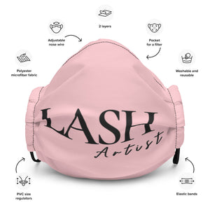 Lash artist pink Premium face mask