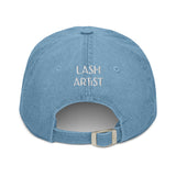 Lash artist embroidered Denim Hat