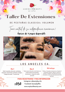 Curso de extensiones de pestañas Clásicas y Volumen. 2 días.