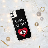 Lash Artist blk heart eye iPhone Case