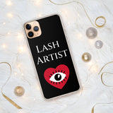 Lash Artist blk heart eye iPhone Case