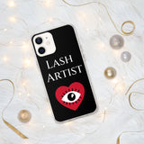 Lash Artist blk heart eye iPhone Case