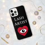 Lash Artist blk heart eye iPhone Case