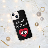 Lash Artist blk heart eye iPhone Case