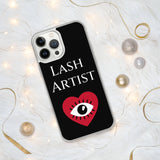 Lash Artist blk heart eye iPhone Case