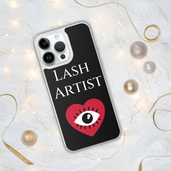 Lash Artist blk heart eye iPhone Case