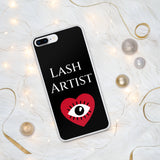 Lash Artist blk heart eye iPhone Case