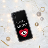 Lash Artist blk heart eye iPhone Case