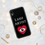 Lash Artist blk heart eye iPhone Case