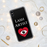 Lash Artist blk heart eye iPhone Case