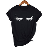 Eyelashes Women T Shirt Tee Lashes  Aesthetic Shirt Tumblr Clothes Camisas Mujer