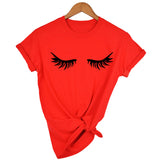 Eyelashes Women T Shirt Tee Lashes  Aesthetic Shirt Tumblr Clothes Camisas Mujer