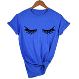 Eyelashes Women T Shirt Tee Lashes  Aesthetic Shirt Tumblr Clothes Camisas Mujer