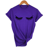 Eyelashes Women T Shirt Tee Lashes  Aesthetic Shirt Tumblr Clothes Camisas Mujer