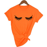 Eyelashes Women T Shirt Tee Lashes  Aesthetic Shirt Tumblr Clothes Camisas Mujer