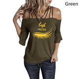 Eye lashes extensions T Shirt  Lash strapless T-shirt Ladies Tops