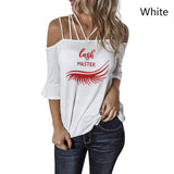 Eye lashes extensions T Shirt  Lash strapless T-shirt Ladies Tops