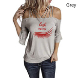 Eye lashes extensions T Shirt  Lash strapless T-shirt Ladies Tops