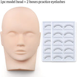 Mannequin Head for Eyelash Extension With Practice False Eyelashes Silicone Mannequin Head  Lash Extension Supplies Kits