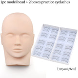 Mannequin Head for Eyelash Extension With Practice False Eyelashes Silicone Mannequin Head  Lash Extension Supplies Kits