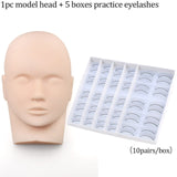 Mannequin Head for Eyelash Extension With Practice False Eyelashes Silicone Mannequin Head  Lash Extension Supplies Kits