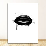 Wall Art Canvas Painting Lashes Black Lips Women Poster Print Simplicity Perfume Books Picture Modern Salon Beauty Decor