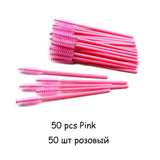 25/50pcs Shiny Disposable Eyelash Brush Applicator Wands Curler Mascara Eyebrow Makeup Tools Spoolers Comb Wands Spoolies Brush