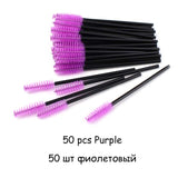 25/50pcs Shiny Disposable Eyelash Brush Applicator Wands Curler Mascara Eyebrow Makeup Tools Spoolers Comb Wands Spoolies Brush