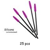 25/50pcs Shiny Disposable Eyelash Brush Applicator Wands Curler Mascara Eyebrow Makeup Tools Spoolers Comb Wands Spoolies Brush