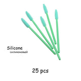 25/50pcs Shiny Disposable Eyelash Brush Applicator Wands Curler Mascara Eyebrow Makeup Tools Spoolers Comb Wands Spoolies Brush