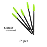 25/50pcs Shiny Disposable Eyelash Brush Applicator Wands Curler Mascara Eyebrow Makeup Tools Spoolers Comb Wands Spoolies Brush