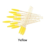 25/50pcs Shiny Disposable Eyelash Brush Applicator Wands Curler Mascara Eyebrow Makeup Tools Spoolers Comb Wands Spoolies Brush