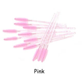 25/50pcs Shiny Disposable Eyelash Brush Applicator Wands Curler Mascara Eyebrow Makeup Tools Spoolers Comb Wands Spoolies Brush