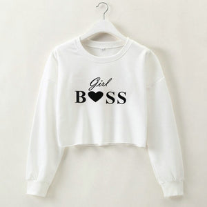 Casual Womens Girl BOSS  Long Sleeve Sweatshirt