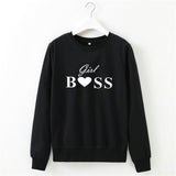 Casual Womens Girl BOSS  Long Sleeve Sweatshirt