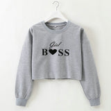 Casual Womens Girl BOSS  Long Sleeve Sweatshirt