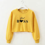 Casual Womens Girl BOSS  Long Sleeve Sweatshirt