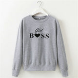 Casual Womens Girl BOSS  Long Sleeve Sweatshirt