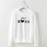 Casual Womens Girl BOSS  Long Sleeve Sweatshirt