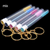 Mascara Tube With Eyelash Wand Gold Chain  Micro lash Spoolie Cleaner Mini Cilia Comb Brushes