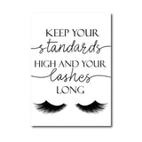 Eyelashes Print Makeup Wall Art Decor Esthetician Gift Lash Bundle Fashion Art Posters Canvas Painting Beauty Salon Decoration