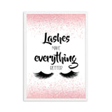 Lovely Nails Makeup Print Poster Lashes Make Everything Better Quotes Wall Art Eyelash Picture For Bedroom Decoration Home Decor