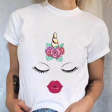 Women 90s Trend Cute Tee Fashion Eye Lashes T-shirt Lady Graphic Top Female T Shirt Cartoon Regular Print Short Sleeve Clothing