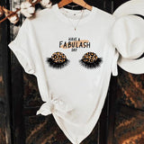 Women Fashion Tshirt Top Clothes Clothing Female Leopard Eyelashes Trend Eye Lashes Summer Short Sleeve Graphic Tee T-shirt