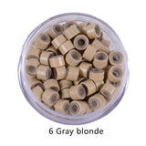 1000pcs Silicone Lined Micro Ring Beads for Hair Extensions