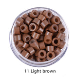 1000pcs Silicone Lined Micro Ring Beads for Hair Extensions