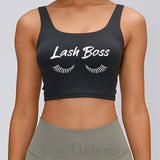 Lash Boss eyelash Tank Top lash boss Trend Spring Breathable Size S-2xl  Crop Top